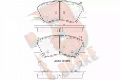 R BRAKE rb2035 -  Комплект тормозных колодок, дисковый тормоз